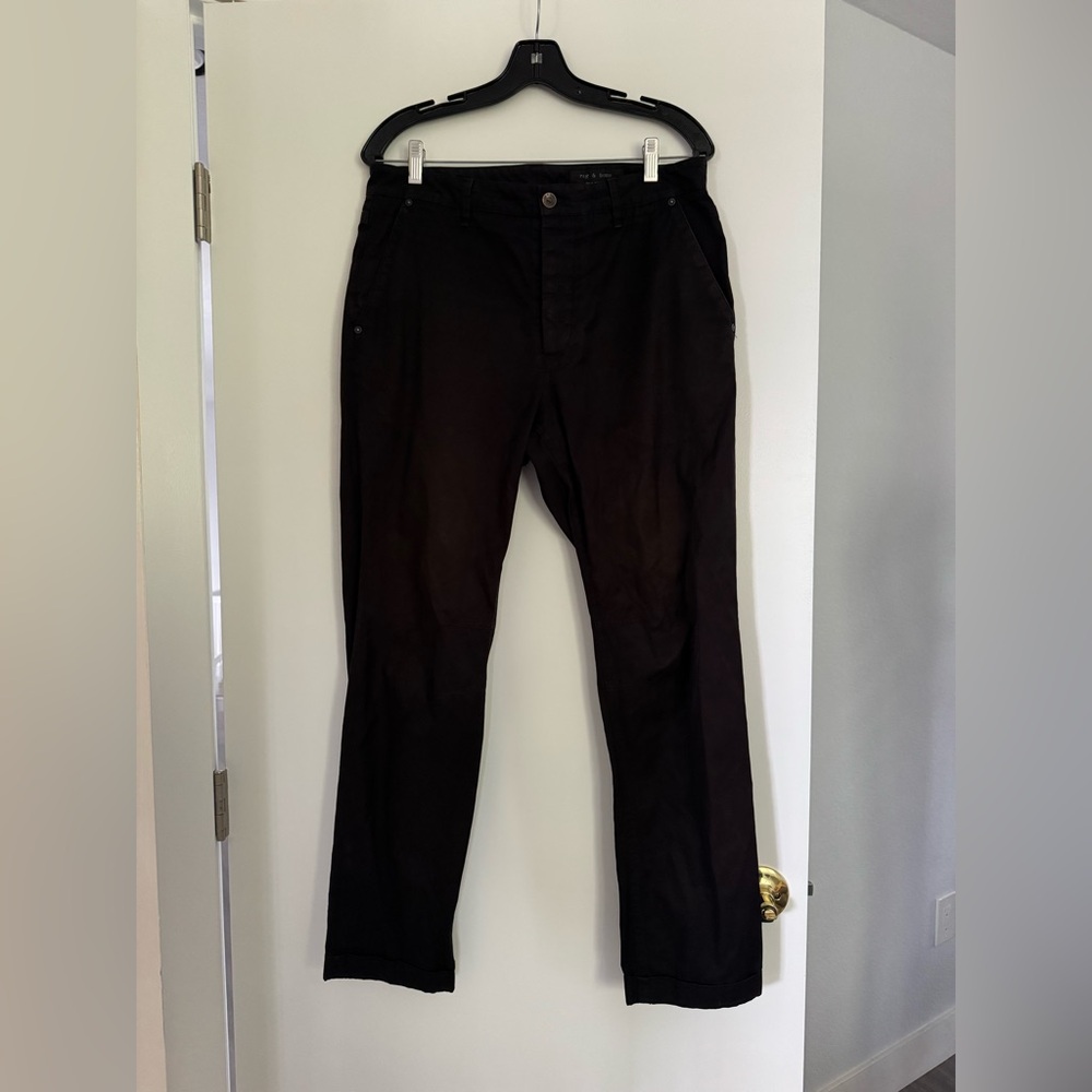 rag & bone New York Men's Slim Fit Chino Pants - Black - Size 32